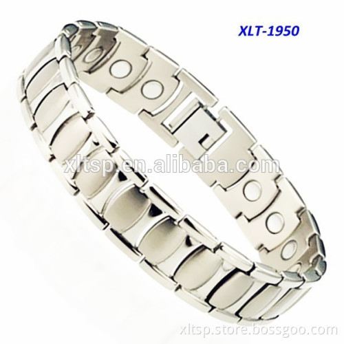 XLT-1600 Super Strong Neodymium Magnetic Bracelet, Men's Magnetic Bracelet for Therapy Silver Colored